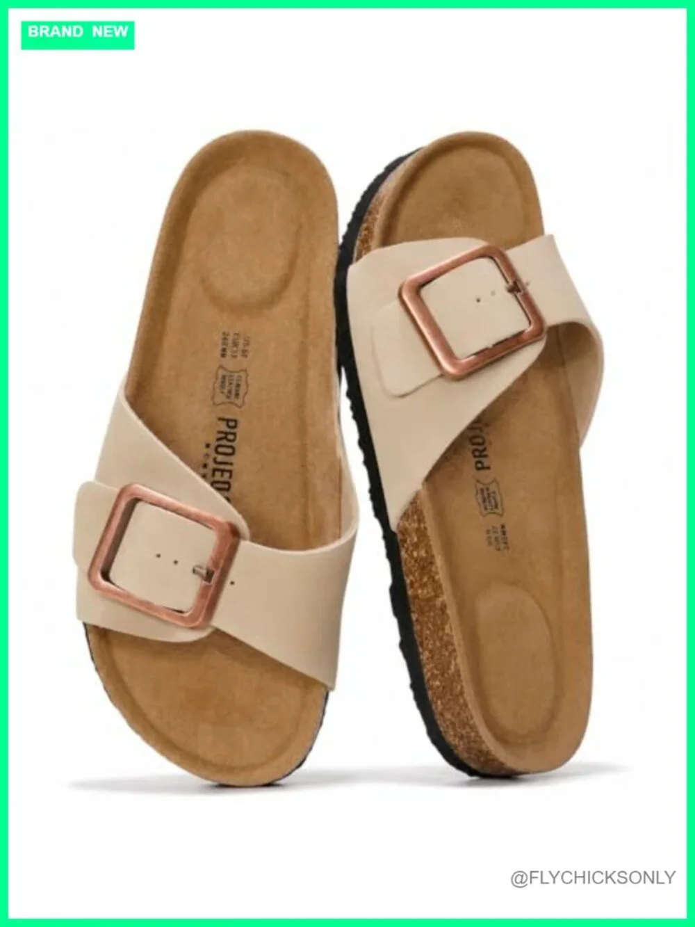 Premium Genuine Leather Slide Sandals with Memory Foam